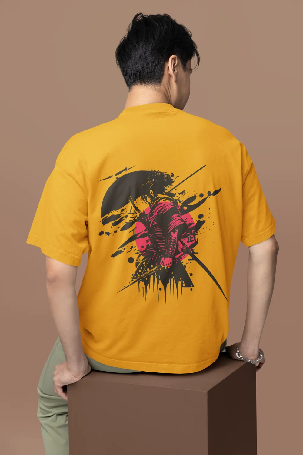 Samurai Warrior Graphic Unisex Oversized T-Shirt