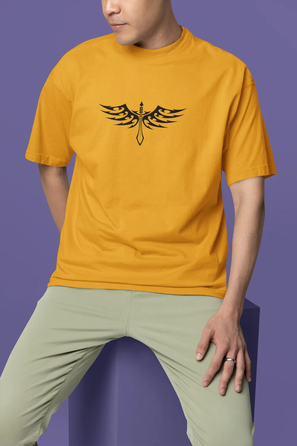 Samurai Warrior Graphic Unisex Oversized T-Shirt 2