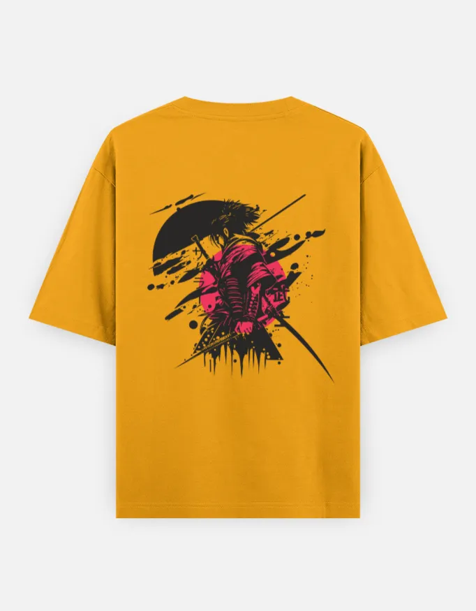 Samurai Warrior Graphic Unisex Oversized T-Shirt 3