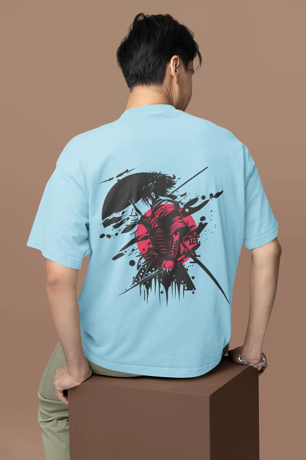 Samurai Warrior Graphic Unisex Oversized T-Shirt 1