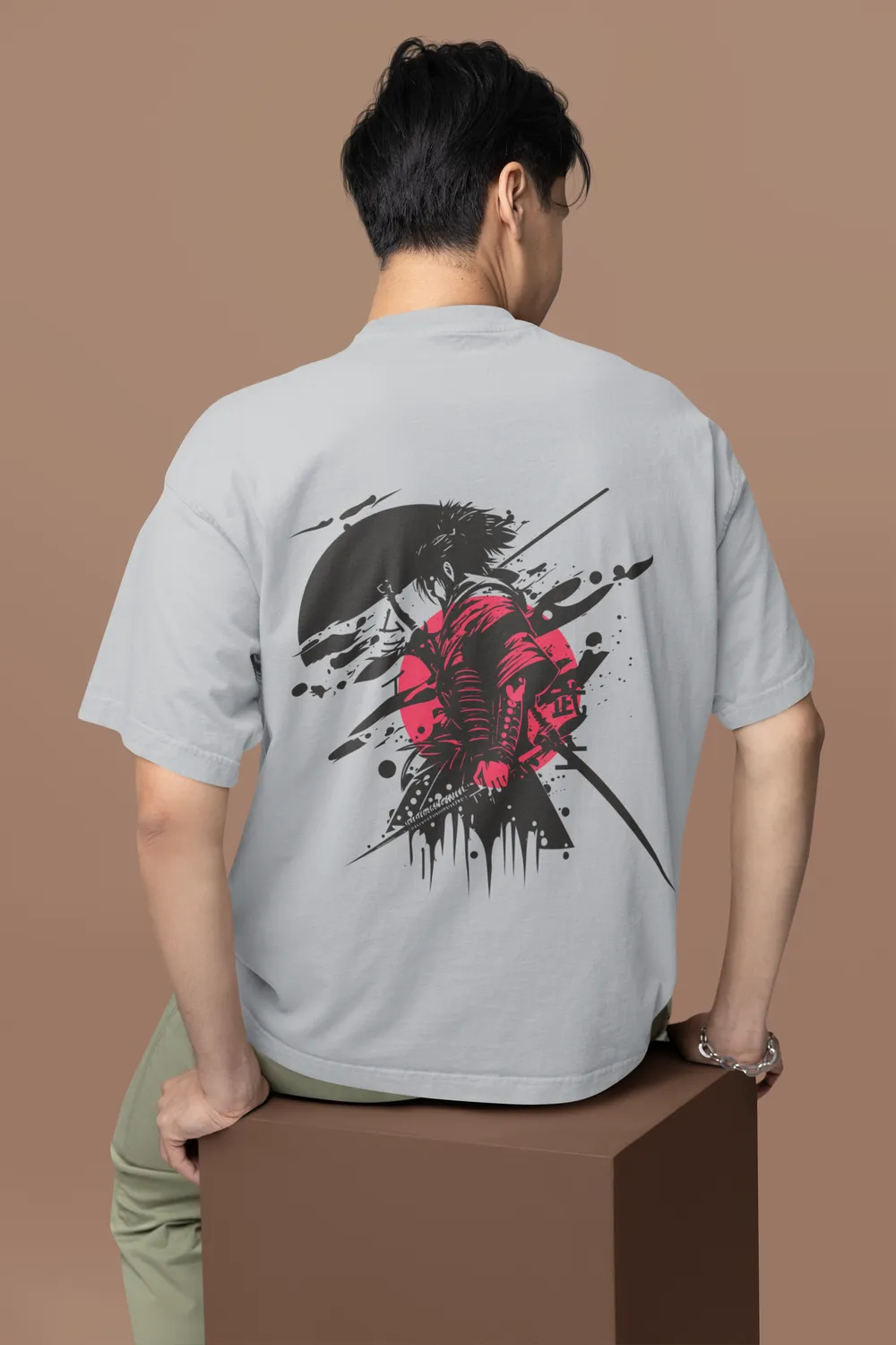 Samurai Warrior Graphic Unisex Oversized T-Shirt