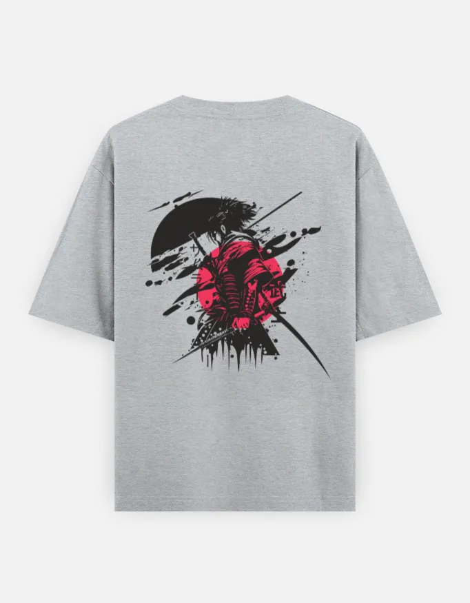 Samurai Warrior Graphic Unisex Oversized T-Shirt 3