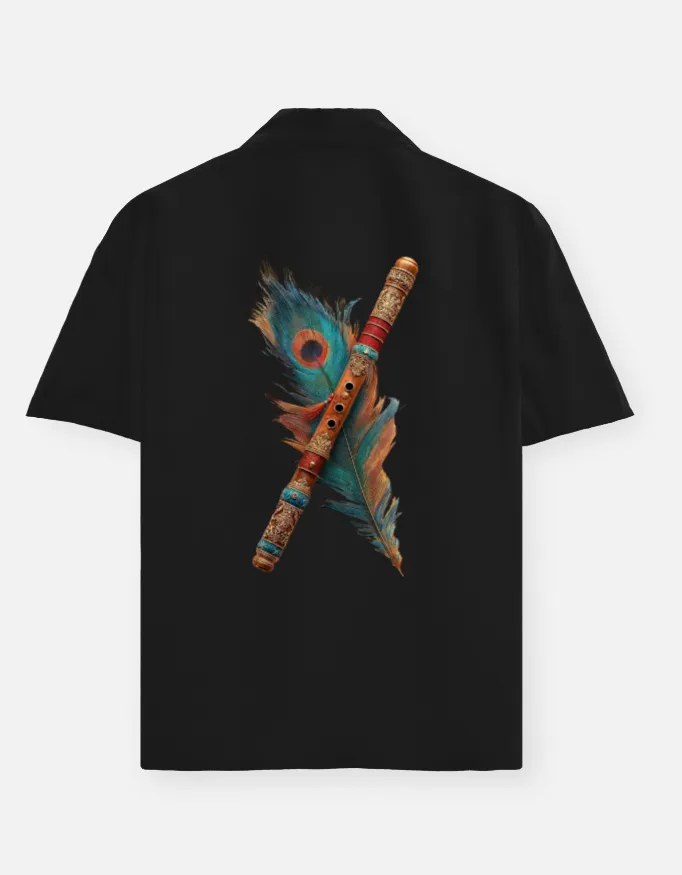 Krishna Flute & Trishul Unisex Oversized Shirt 2