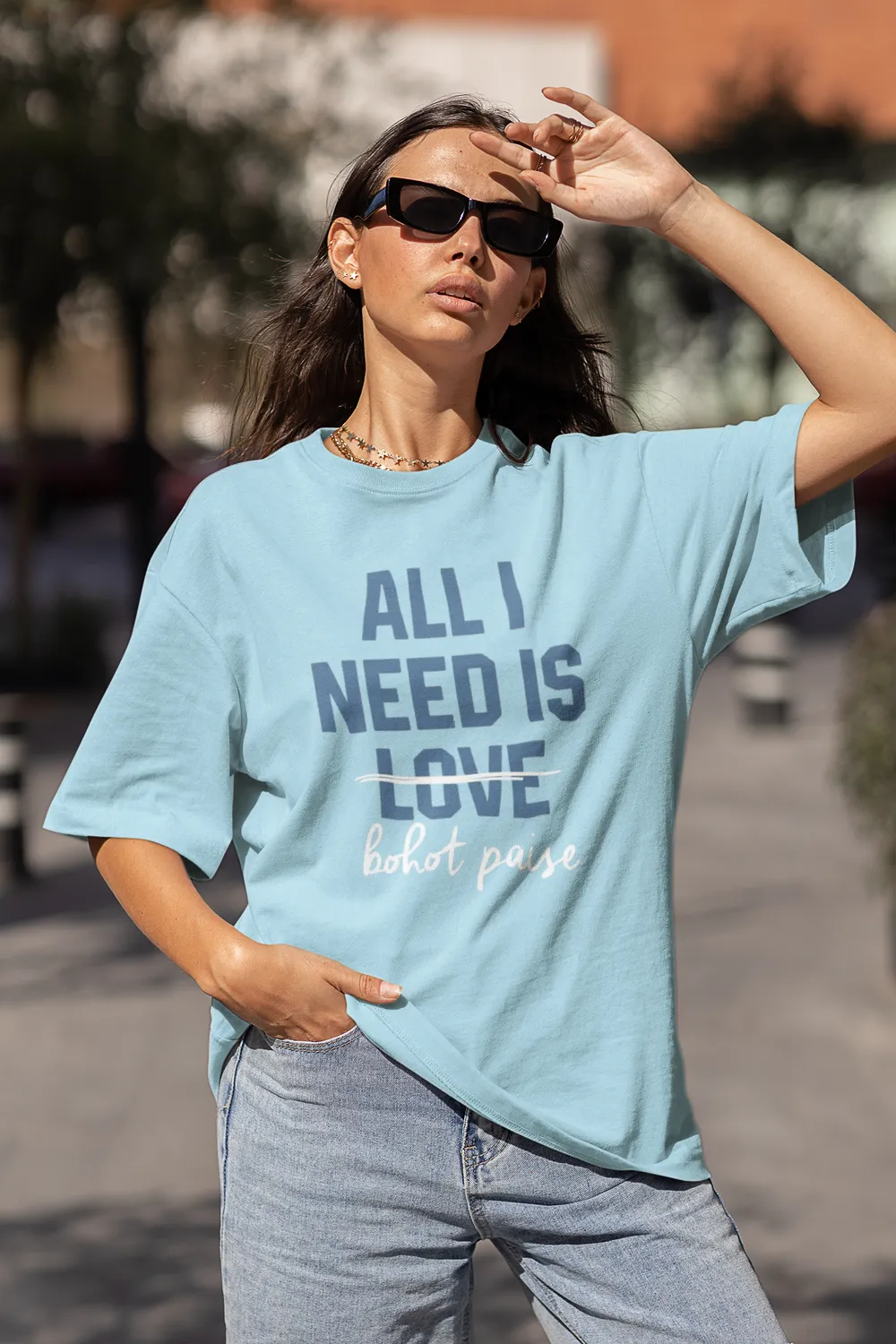 All I Need Is Bohot Paise Unisex Oversized T-Shirt