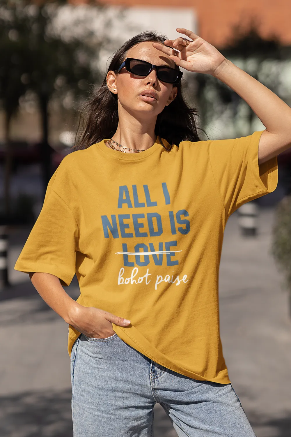 All I Need Is Bohot Paise Unisex Oversized T-Shirt