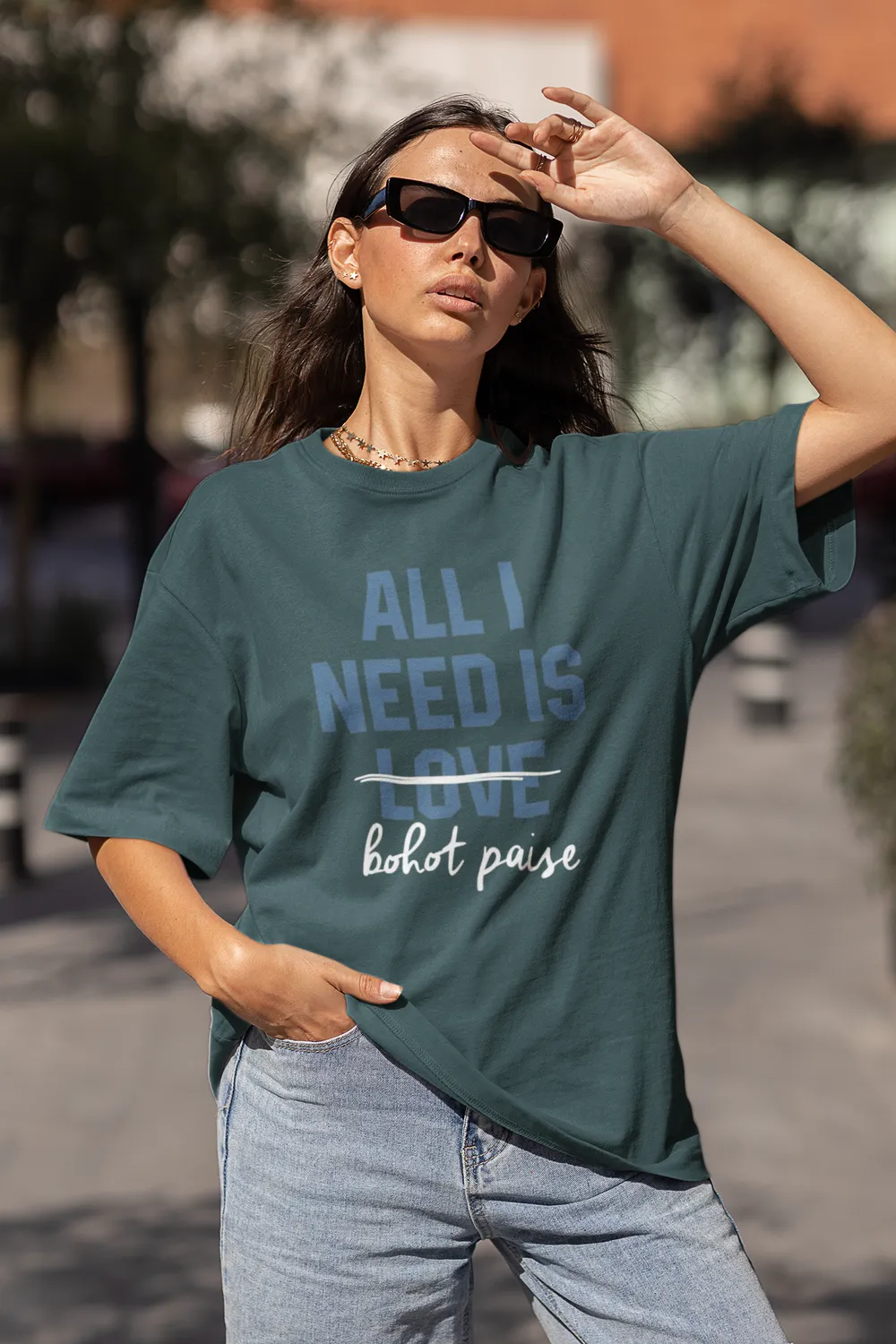 All I Need Is Bohot Paise Unisex Oversized T-Shirt