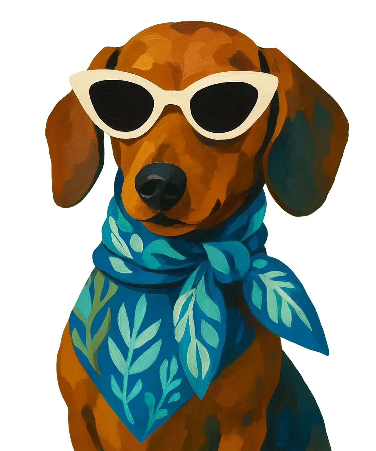 Dachshund Sunglasses Unisex Oversized T-Shirt 4
