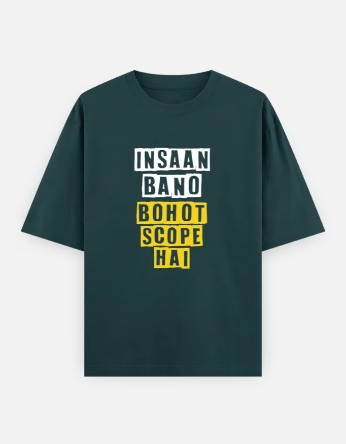 Funny Hinglish Quote Unisex Oversized T-Shirt 2