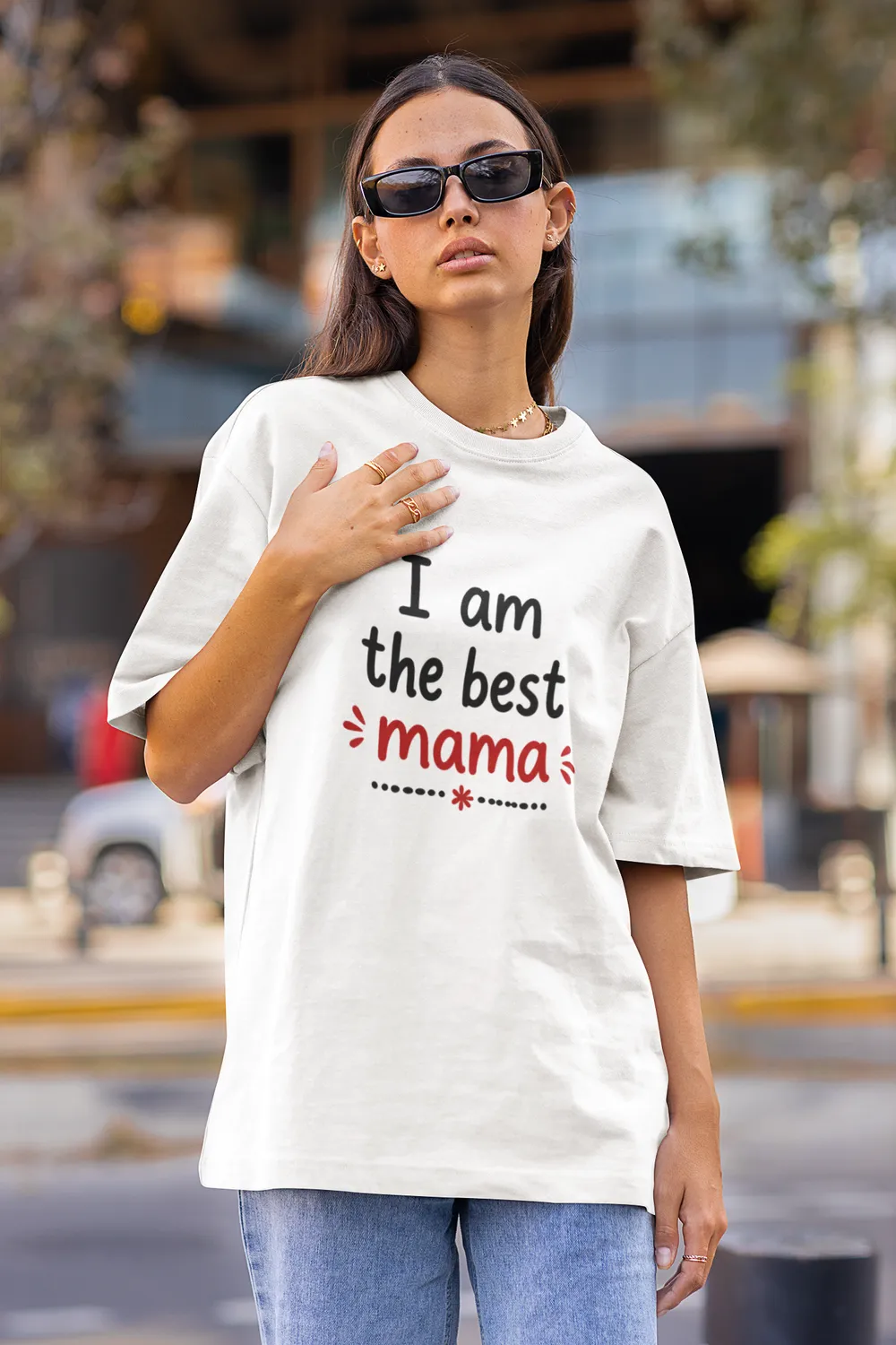 Funny WiFi Router Mom Oversized T-Shirt