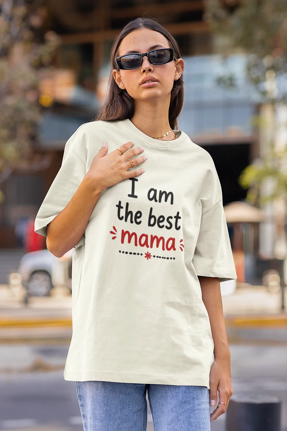 Funny WiFi Router Mom Oversized T-Shirt