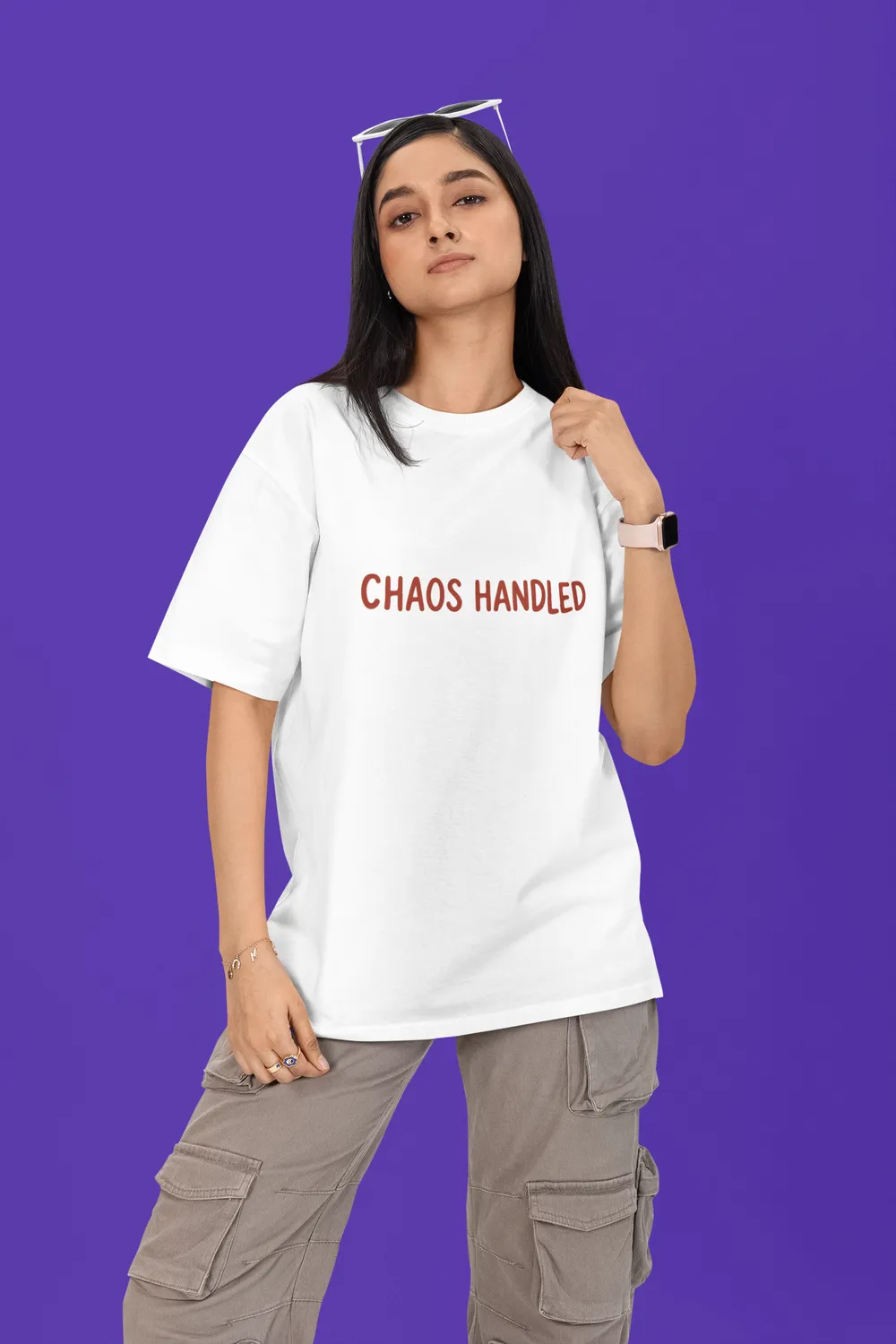 Boss Mom Back Print Oversized Graphic T-Shirt 2