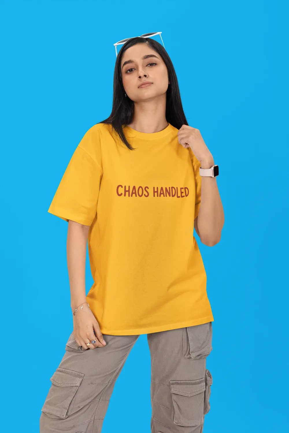 Boss Mom Back Print Oversized Graphic T-Shirt 2