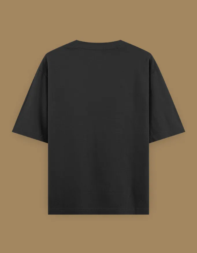 Tiger Claw Warli Art Unisex Oversized T-Shirt 3