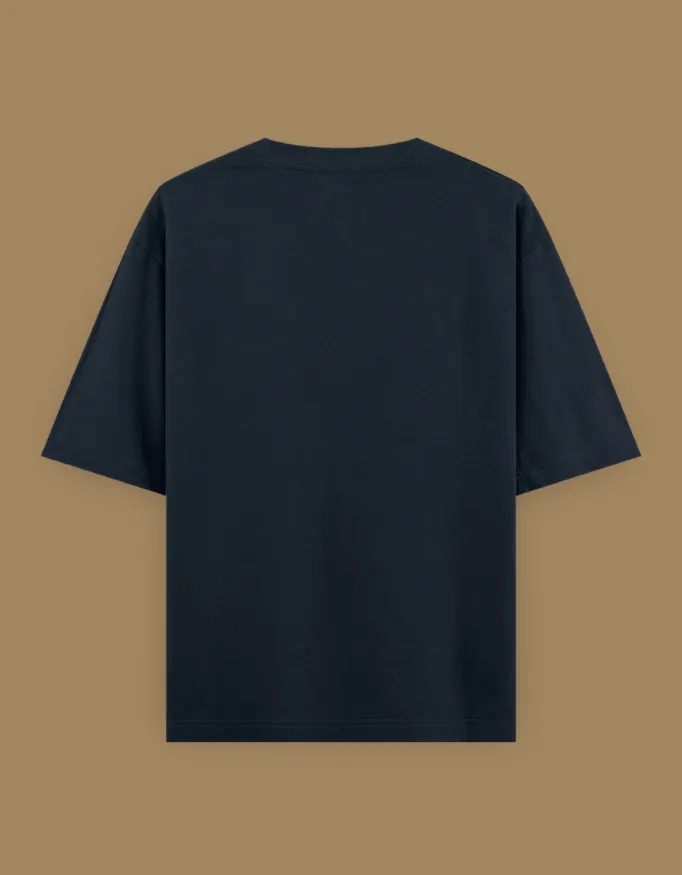 Tiger Claw Warli Art Unisex Oversized T-Shirt 3