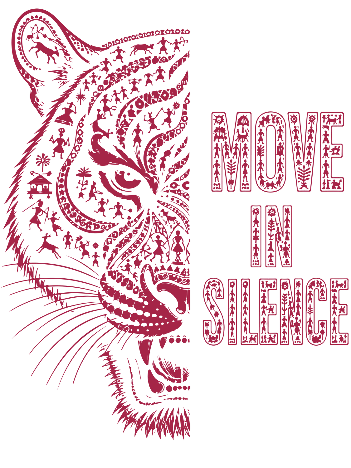 Move In Silence Tiger Unisex Oversized T-Shirt 4
