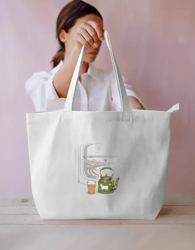 Vintage Tea Kettle Tote Bag