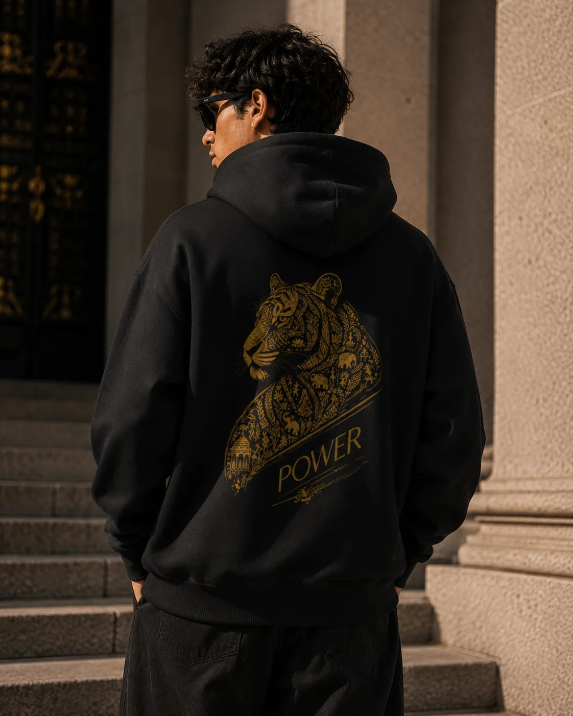 Power Tiger Unisex Oversized Hoodie 1