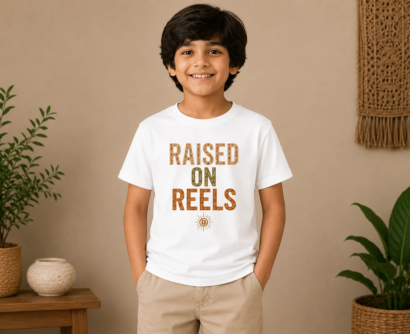 Raised On Reels Gen Z Kids T-Shirt