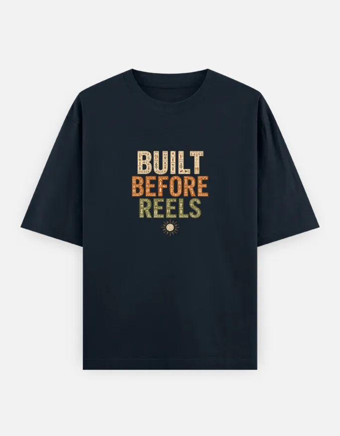 Built Before Reels Warli Art Oversized T-Shirt 3