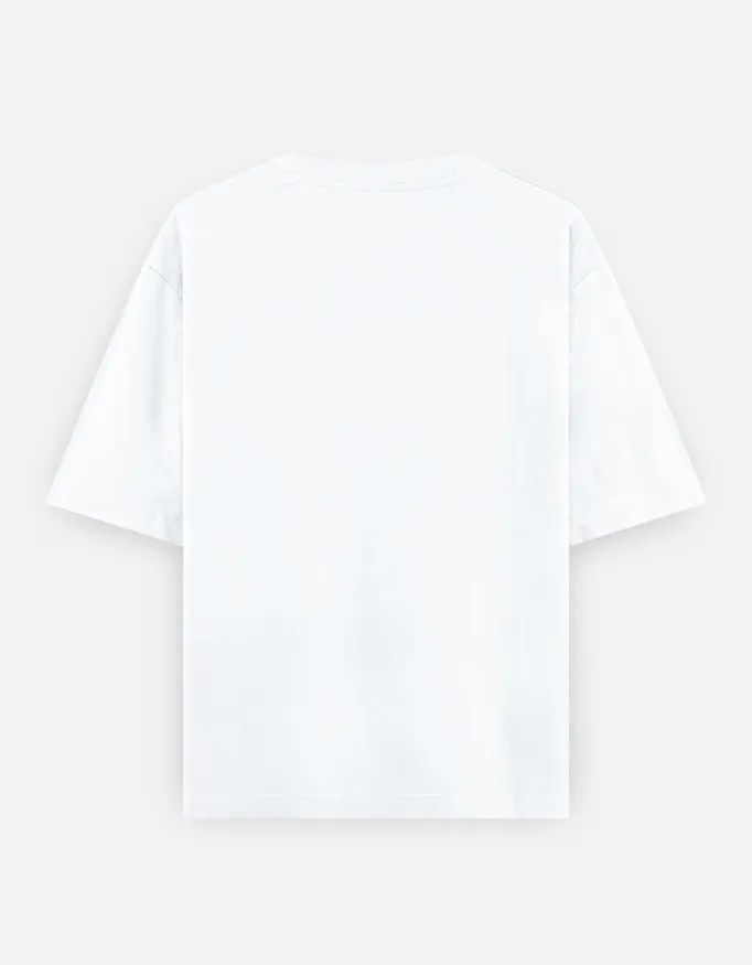 Folk Art Motif Graphic Unisex Oversized T-Shirt 3