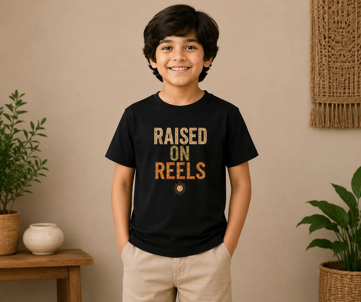 Raised On Reels Gen Z Kids T-Shirt 1