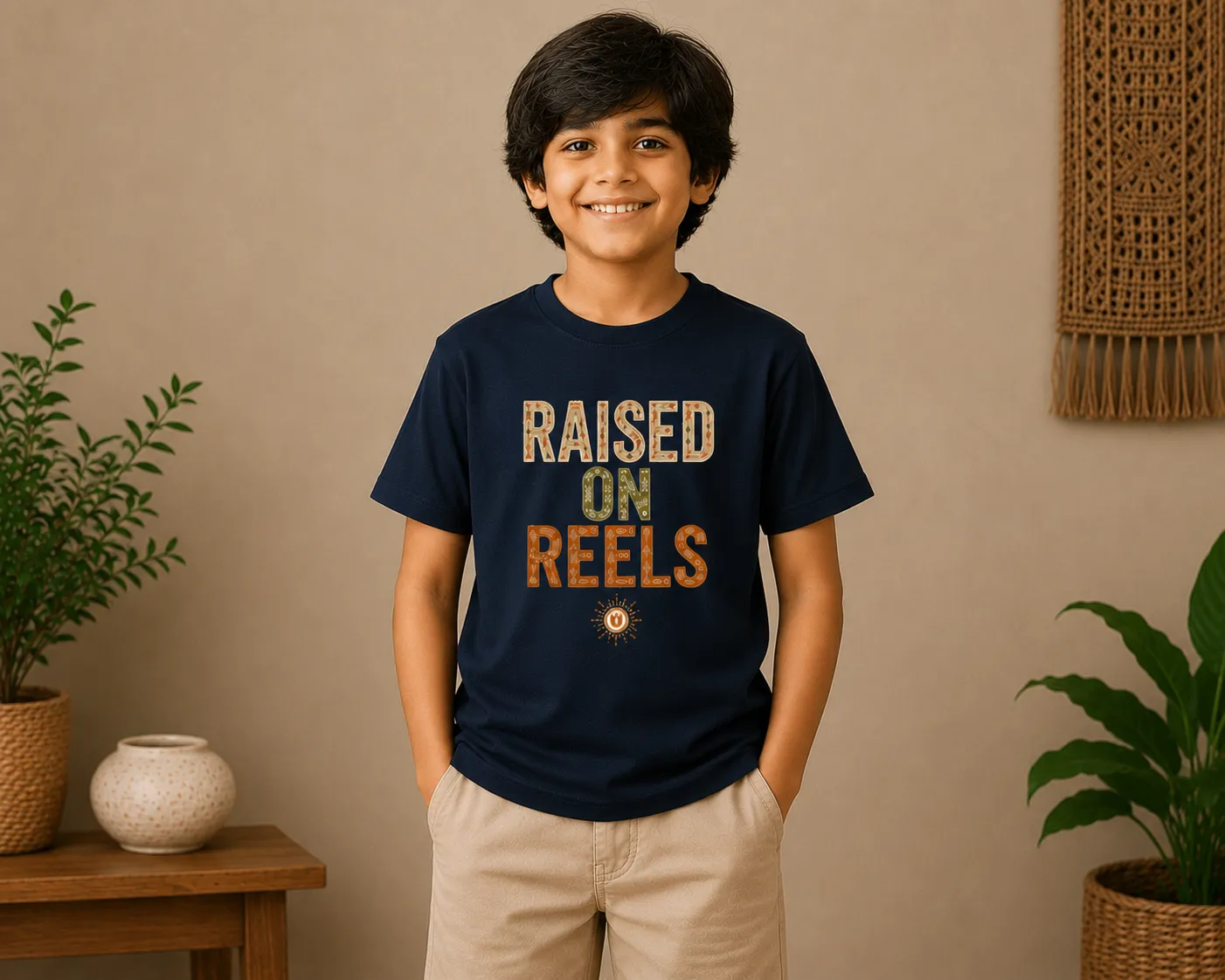 Raised On Reels Gen Z Kids T-Shirt 1