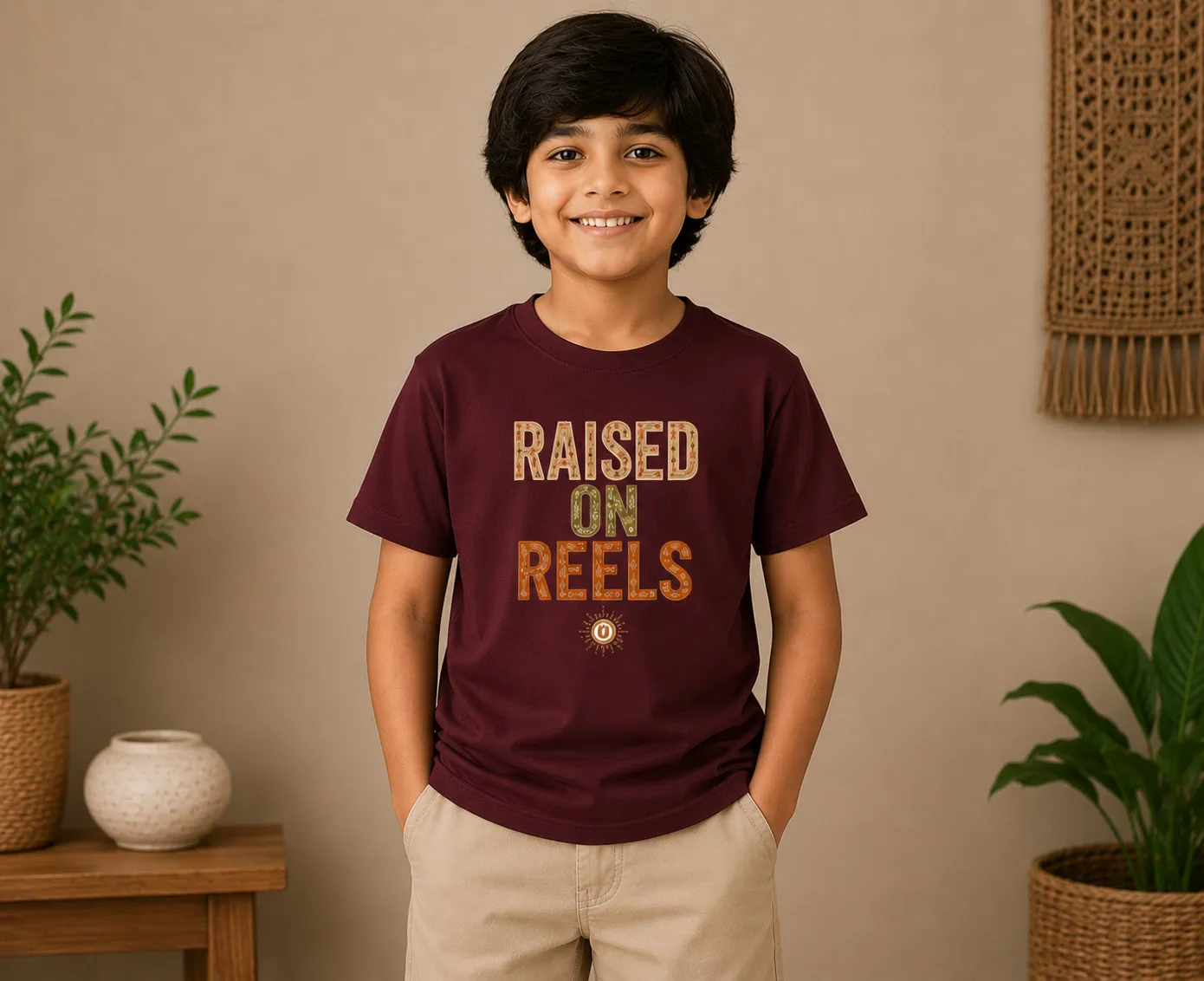 Raised On Reels Gen Z Kids T-Shirt 1