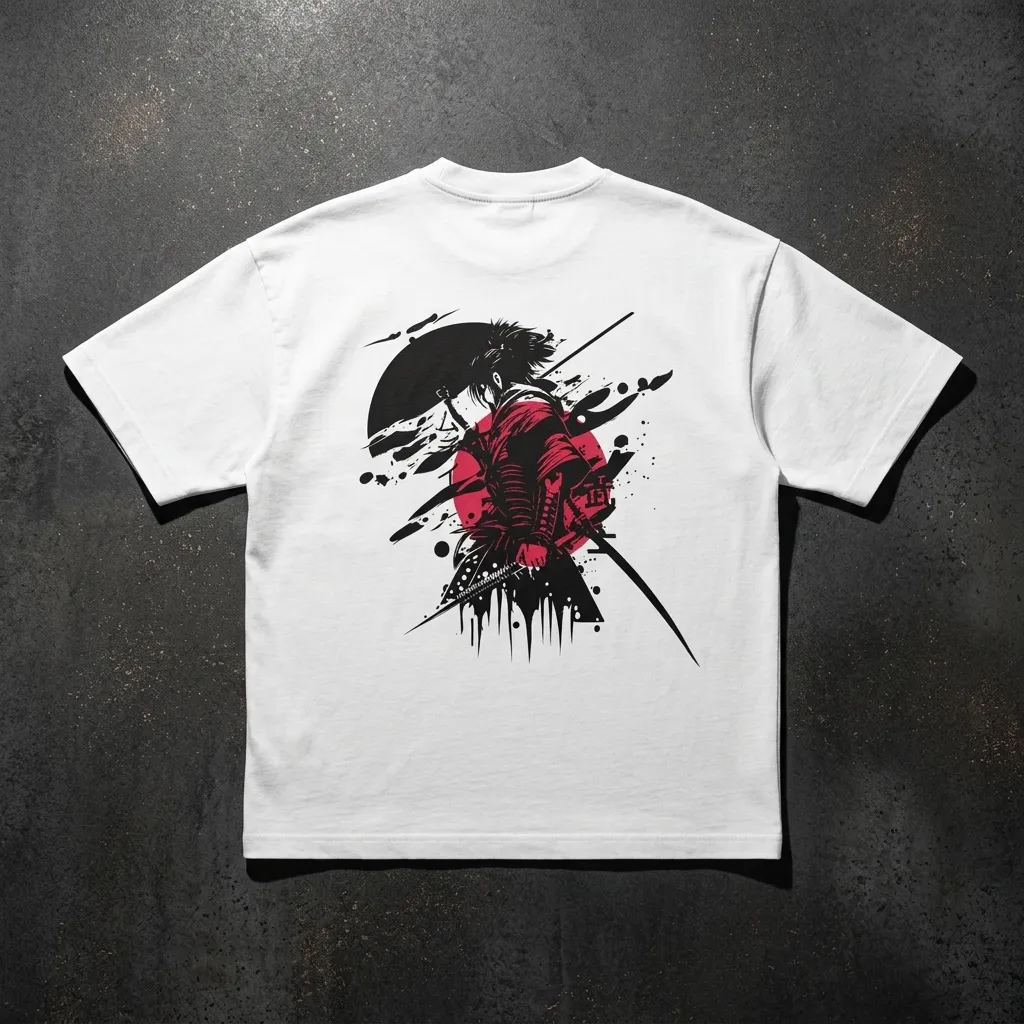 Samurai Warrior Graphic Unisex Oversized T-Shirt 3