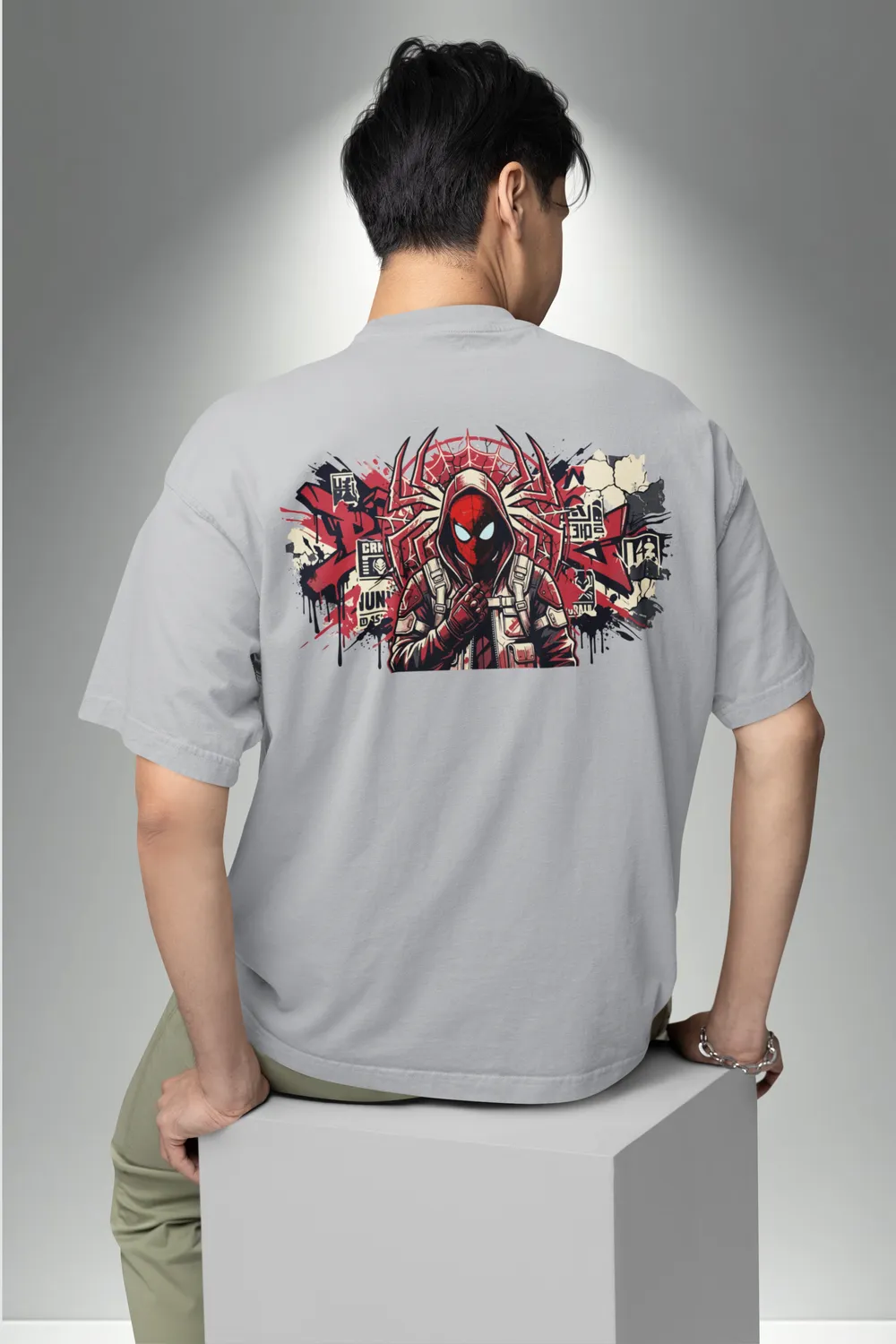 Spiderman Unisex Oversized Graphic T-Shirt
