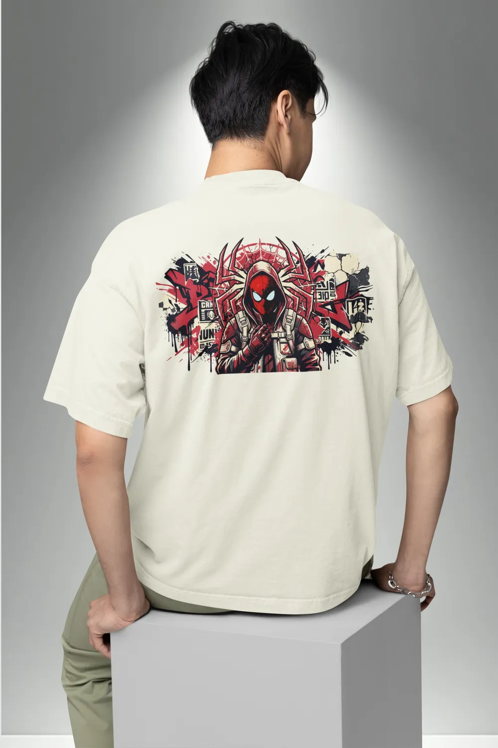 Spider-inspired Unisex Oversized Graphic T-Shirt