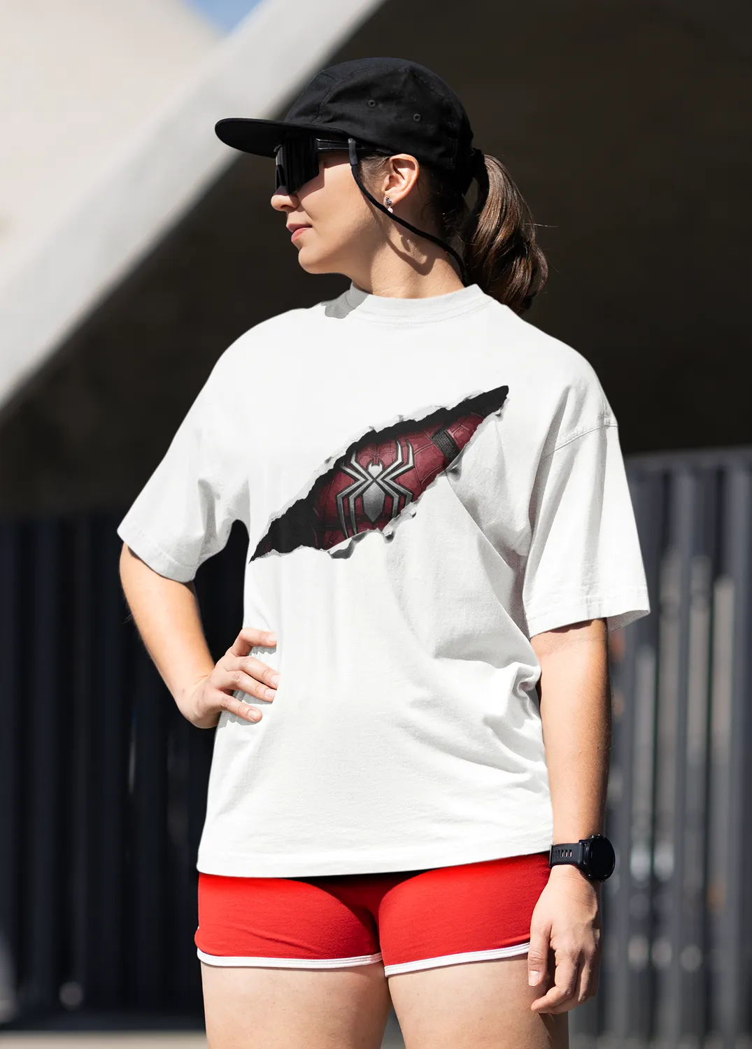 Spiderman Ripped Unisex Oversized Streetwear T-Shirt 2