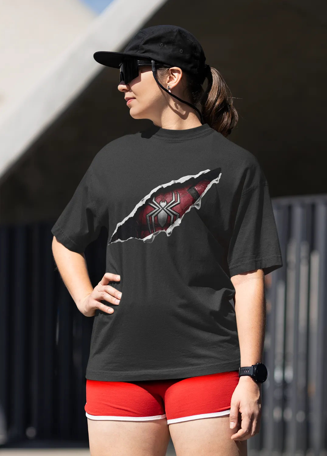 Spiderman Ripped Unisex Oversized Streetwear T-Shirt 2