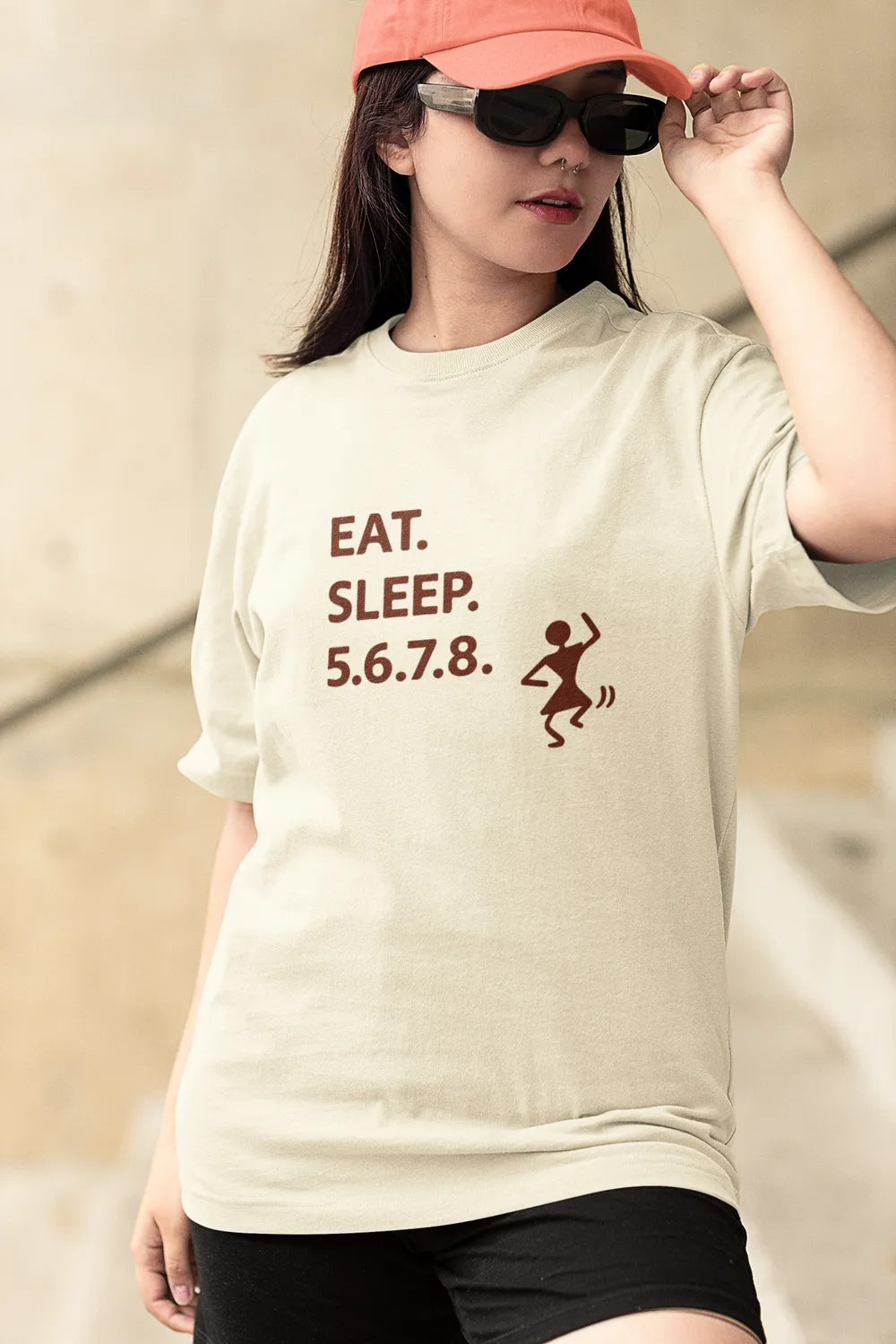 Warli Dance Art Unisex Oversized T-Shirt 1