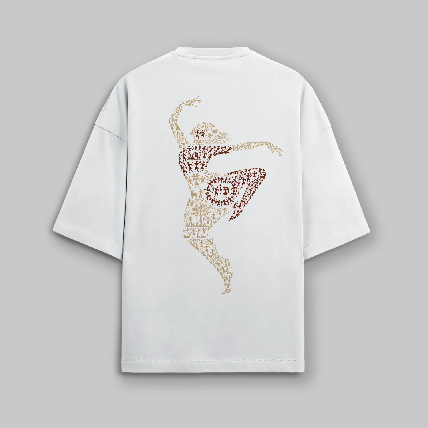 Warli Dance Art Unisex Oversized T-Shirt 4