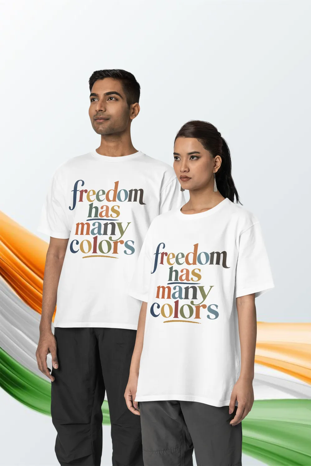 Freedom Has Many Colors – Indian Art Oversized T-Shirt