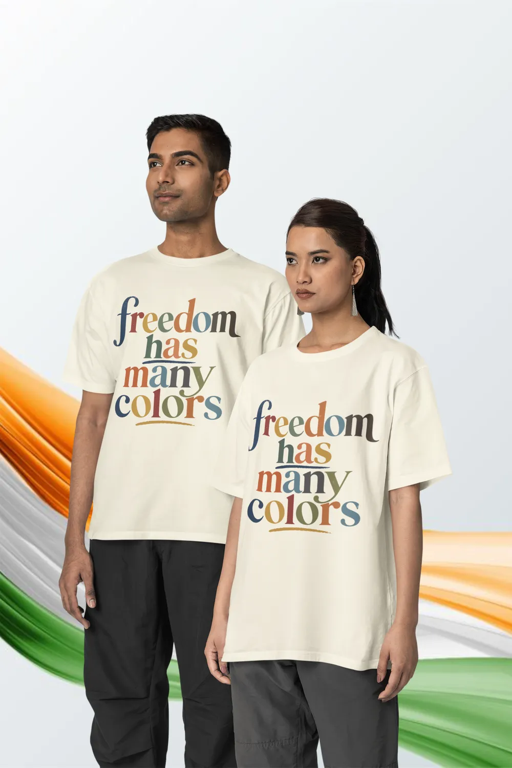 Freedom Has Many Colors – Indian Art Oversized T-Shirt 2